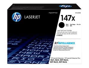 Toner HP 147X sort LaserJet | 25.200 kap Passer  HP LaserJet Enterprise M611dn/ 