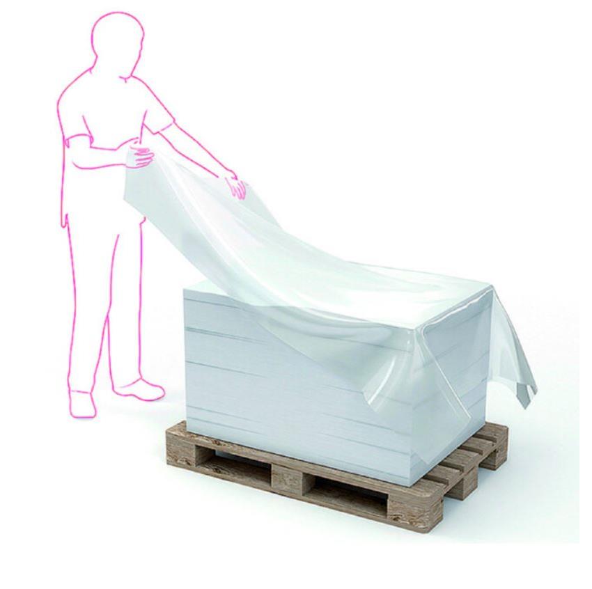 9437587   Toppark til paller (200 stk - klar) 1,30 x1,70 cm plast i 30 my