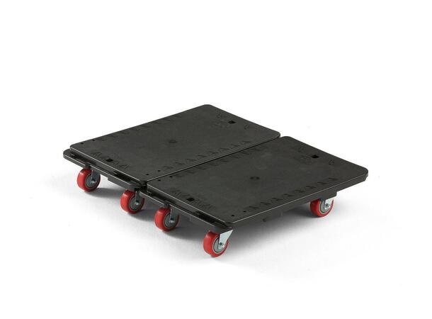 Transporttralle med 4 svingbare hjul Kapasitet: 200 kg, 600x400 mm 