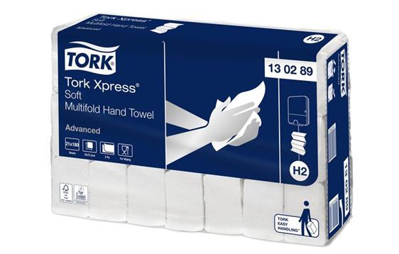 240944 Tork 130289 T&#248;rkeark TORK Advance multif 2L H2 Mykt multifold t&#248;rkeark 2-lag (180 ark)