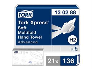 Tørkeark TORK Xpress Multif 2L H2 (136) sekk à 21 pakker 
