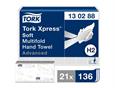 240943 Tork 130288 Tørkeark TORK Xpress Multif 2L H2 (136) sekk à 21 pakker