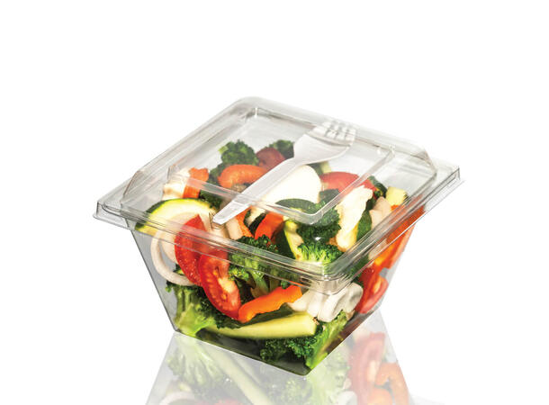 Vision salatbeger bunn 250 ml 116 x 116 x 43 mm, klar rPET (1200 stk) 
