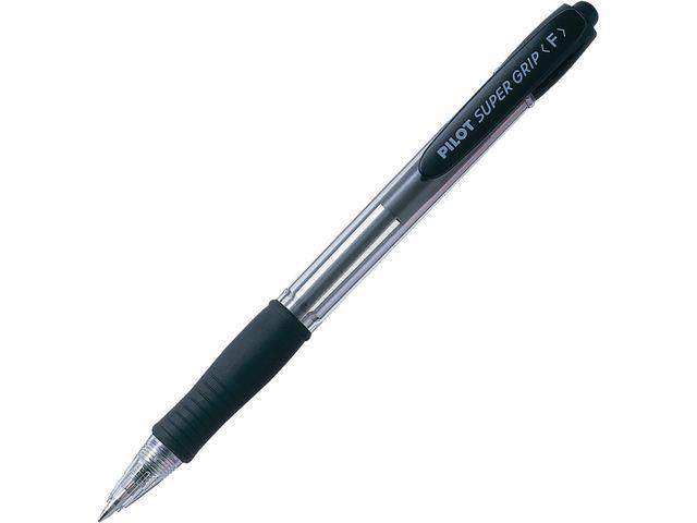 131151 Pilot BPGP-10R-F-B Kulepenn Pilot Supergrip fin sort Pilot kulepenn med oljebasert blekk