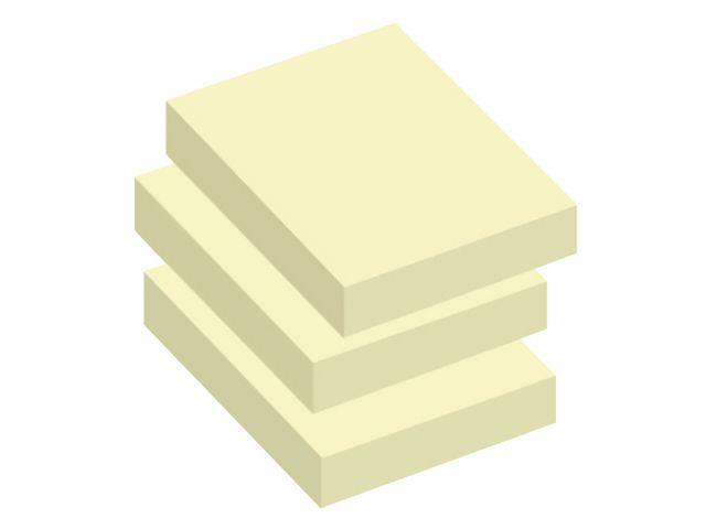 746088  5653-01 Notatblokk INFO 40 x 50 mm gul (3) Post-It blokk