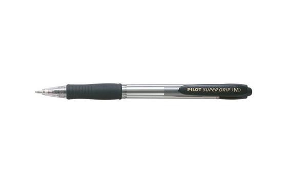 131154 Pilot BPGP-10R-MBB-E Kulepenn Pilot Supergrip medium sort Pilot kulepenn med oljebasert blekk