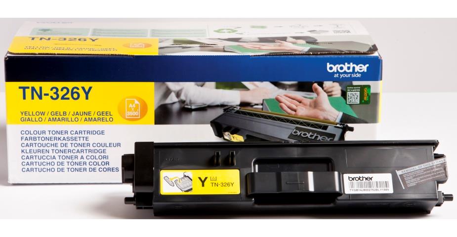 119219 Brother TN326Y Toner BROTHER TN326Y high capacity Gul Gul/Yellow h&#248;ykapasitetstoner