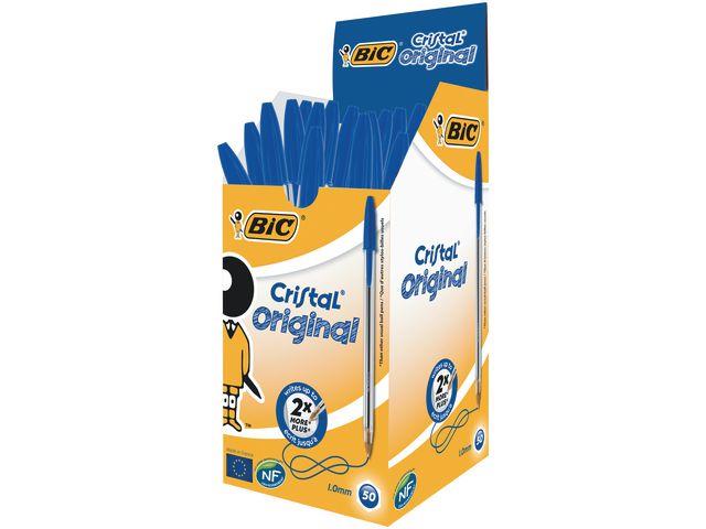 131135 BIC 8373601 Kulepenn Bic Cristal Medium bl&#229; esker &#225; 50 stk