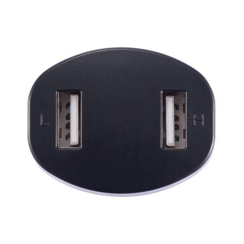 P302.061   Dobbel USB-Lader til Bilen svart