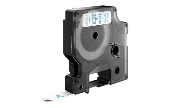 776501 Dymo 40914 Tape DYMO D1 9mm x 7m bl&#229; p&#229; hvit 