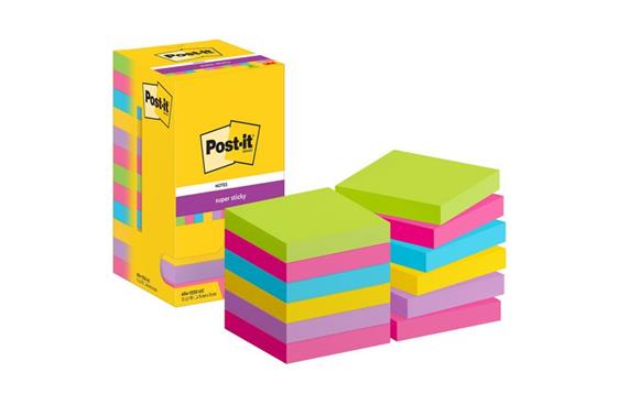 122760 Post-It 70005165991 POST-IT&#174; SuperSticky Rainbow76x76mm (12) 