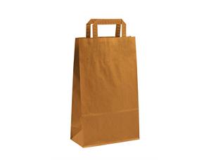 Topcraft ® papirpose med flate håndtak 220 x 105 x 360 mm | 70 gr | brun kraft 