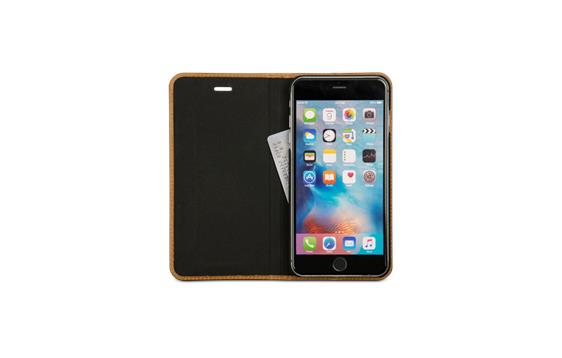 9417249 Dbramante FRP7GT000689 Fredriksberg 3 til iPhone 7  Plus - Tan Skinndeksel med lomme til kredittkort