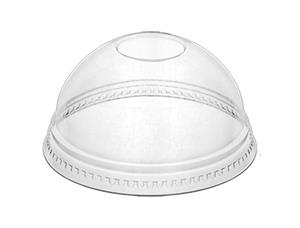 Lokk dome i rPET til beger 95mm u. hull (eske 1600 stk) 