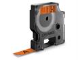 147586 Dymo 1978367 Tape DYMO D1 12mm x 3m sort på orange 