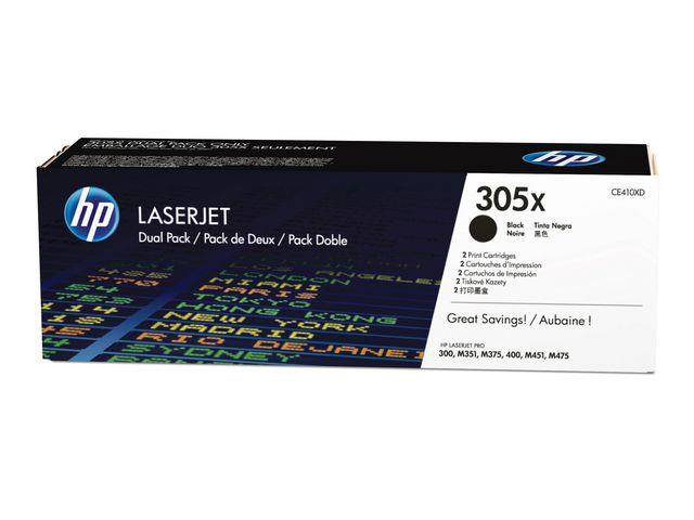 129693 HP CE410XD Toner HP CE410XD 305X 4K sort (2 stk) Forventen levetid 4000 sider