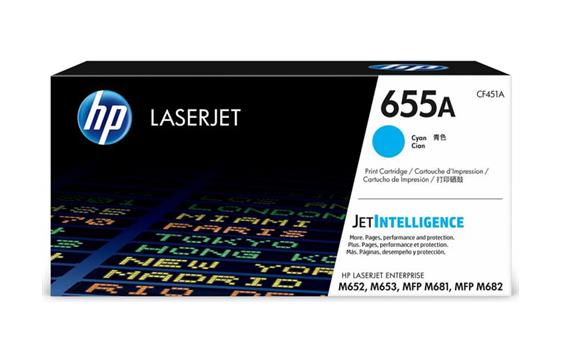 152717 HP CF451A Toner HP CF451A 655A 10,5K Cyan M652 | M653 | MFP681 | MFP682