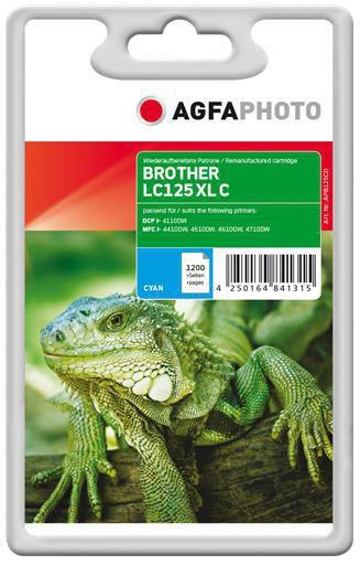 APB125CD AgfaPhoto  Blekk AgfaPhoto Cyan Kompatibel | BrotherLC125XL
