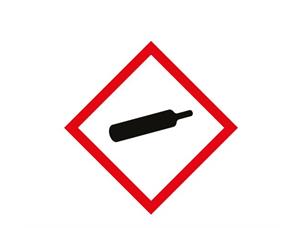 Faresymbol etikett "Gass under trykk" 15 x 15 mm | 100 etiketter pr rull 