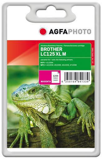 APB125MD AgfaPhoto  Blekk AgfaPhoto Magenta Kompatibel | BrotherLC125XL