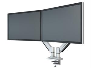 Skjermarm KENSON Twin Gasslift LCD Sølv Flatskjermarm for 2 skjermer 