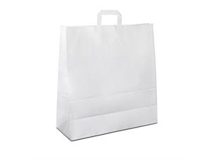 Topcraft ® papirpose med flate håndtak 450 x 170 x 480 mm | 100 gr | hvit kraft 
