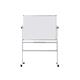 147621 QR0404 Whiteboard BI-OFFICE tosidig 120x150cm Magnetisk whiteboardtavle vendbar