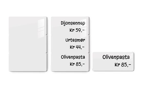 9419814 Evolis C14063 Plastkort - 3 tag hvite, 0,76mm delbare plastkort til matvaremerking