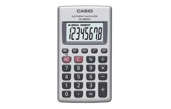 130224 Casio HL-820ER Kalkulator CASIO HL-820VA Regnemaskin | Lommeregner