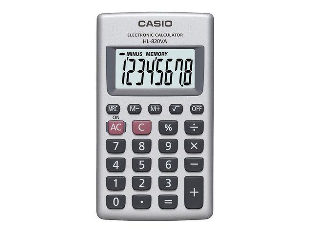 130224 Casio HL-820ER Kalkulator CASIO HL-820VA Regnemaskin | Lommeregner