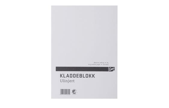 149941  533637000 Kladdeblokk EMO A5 60g 100s ulinjert Skrivebok/notatblokk