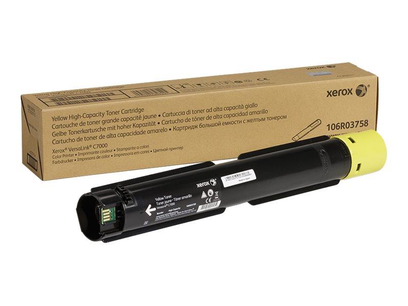 106R03758 Xerox 106R03758 Toner Xerox VersaLink C7000V/DN |C7000V/ Gul/Yellow | 10.100 sider | H&#248;ykapasitet