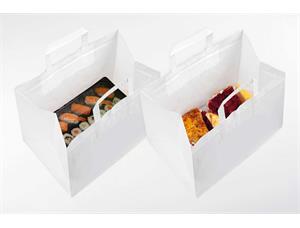 Topcraft ® papirpose med flate håndtak 260 x 175 x 245 mm | 70 gr | hvit kraft 