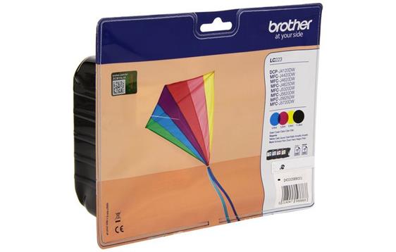 147890 Bosch LC223VALBPDR Blekk BROTHER LC223 Value - 4-pack Sort | Cyan | Magenta | Gul (4 stk)