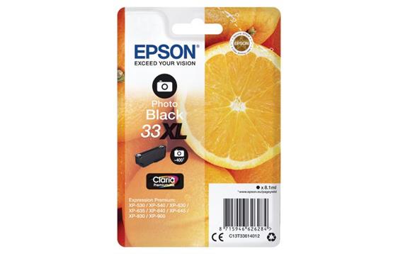 148051 Epson C13T33614022 Blekk EPSON 33XL C13T33614022 foto sort Epson | Sort | Clara | Expression