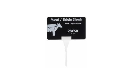 9419828 Evolis B0022 Kortholder - Cardkeep PriceTag pinnehold Hvit kortholder for merking av matvarer