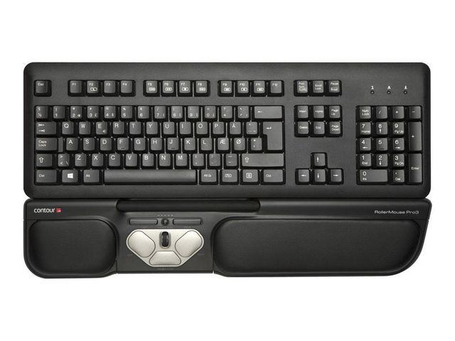 148866 Contour RM-PRO3 Mus ROLLERMOUSE Pro3 sort Ergonimisk mus fra Contour