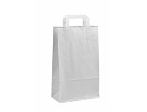 Topcraft ® papirpose med flate håndtak 220 x 105 x 360 mm | 70 gr | hvit kraft 