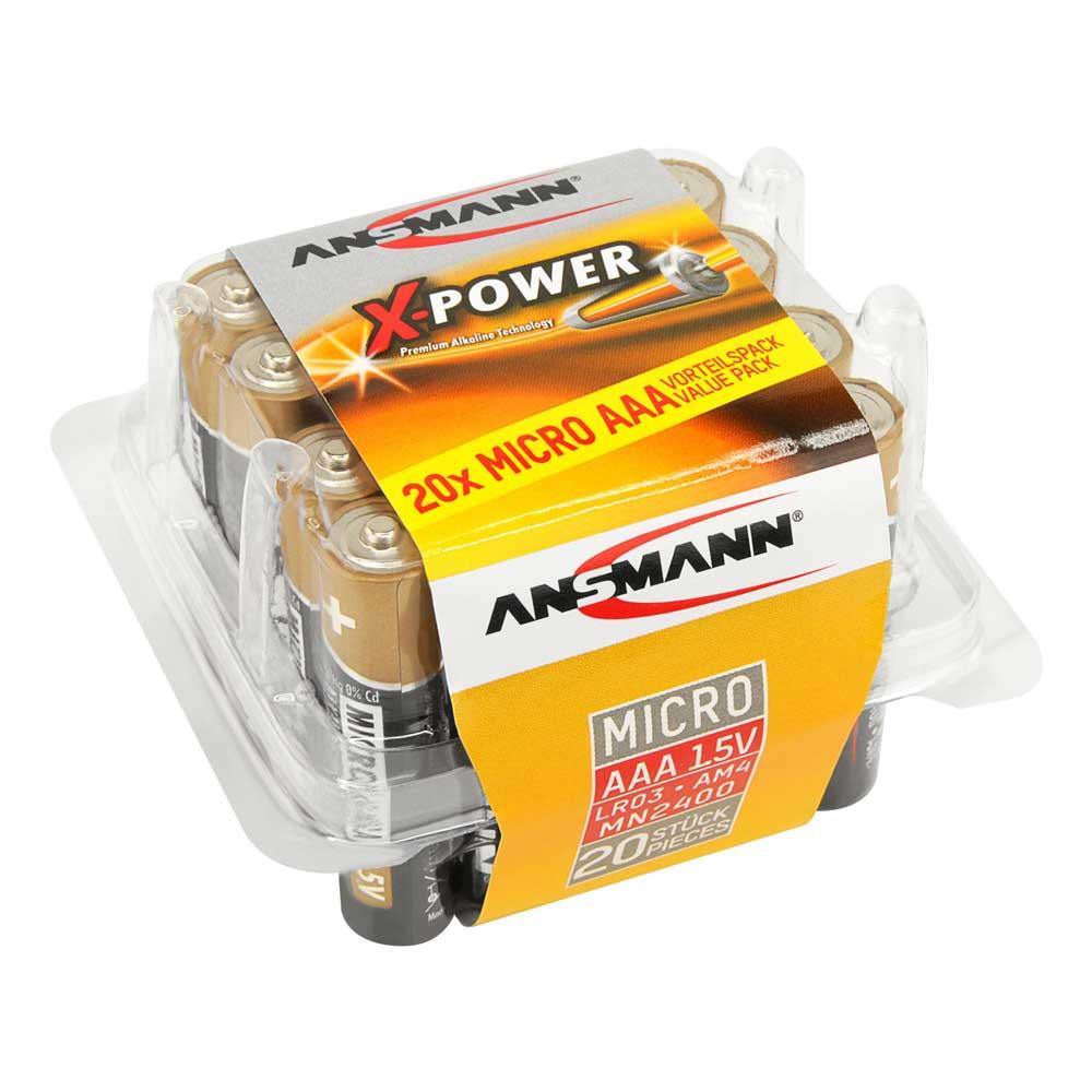 9431698 Ansmann 1522-0022 Alkaline X-Power batteri AAA/ LR03 / 1,5 AAA batteri med h&#248;y ytelse | pakke 20stk
