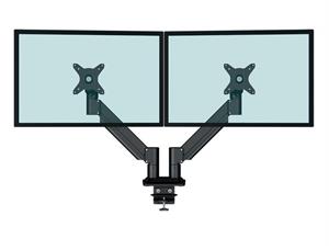 Skjermarm KENSON Twin Gasslift LCD Sort Flatskjermarm for 2 skjermer 