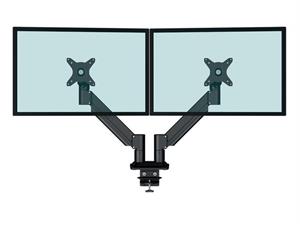 Skjermarm KENSON Twin Gasslift LCD Sort Flatskjermarm for 2 skjermer 
