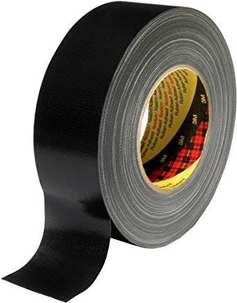 9425146 3M 389 Tape 3M 389 50 mm x 50 m sort Lerretstape sort