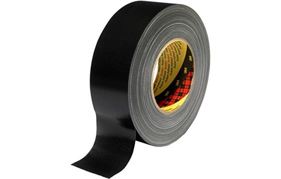 9425146 3M 389 Tape 3M 389 50 mm x 50 m sort Lerretstape sort