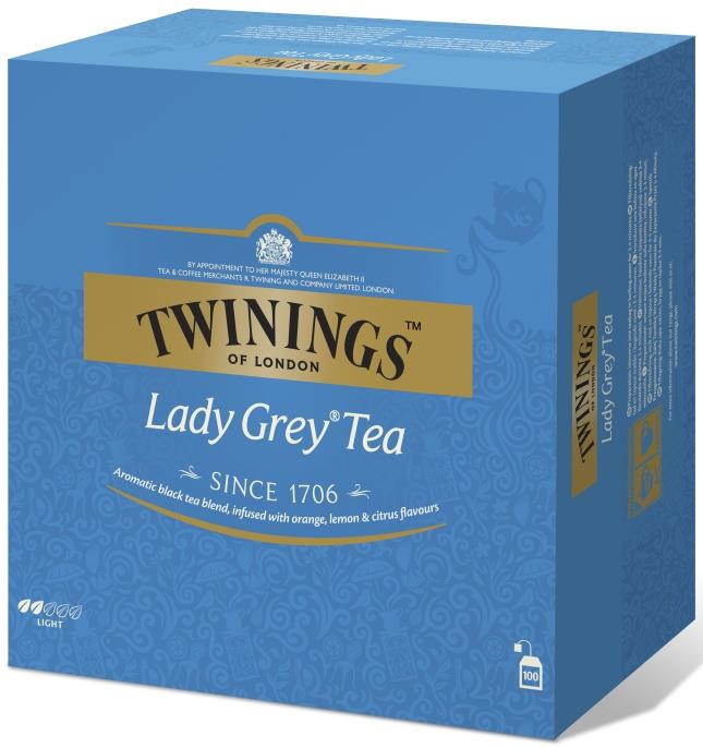 151683  122407 Te TWININGS Lady Grey (100) Kvalitetste fra kjente TWININGS