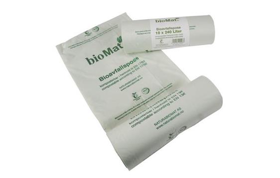 139840  139840 Biosekk BIOMAT liner 17my 240L (10) Avfallsekk 240l