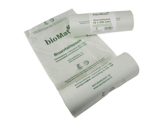 139840  139840 Biosekk BIOMAT liner 17my 240L (10) Avfallsekk 240l