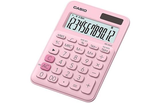 159806 Casio MS-20UC-PK Bordregner CASIO MS-20UC Rosa Kalkulator | Lommeregner