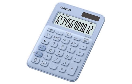 159807 Casio MS-20UC-LB Bordregner CASIO MS-20UC Lysbl&#229; Kalkulator | Lommeregner