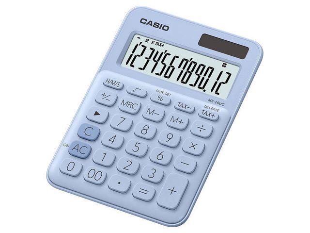 159807 Casio MS-20UC-LB Bordregner CASIO MS-20UC Lysbl&#229; Kalkulator | Lommeregner