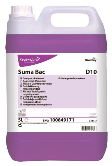 180416  100849171 Desinfeksjon SUMA Bac D10 5L Konsentrert desinfeksjonsmiddel